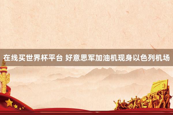 在线买世界杯平台 好意思军加油机现身以色列机场
