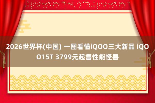2026世界杯(中国) 一图看懂iQOO三大新品 iQOO15T 3799元起售性能怪兽