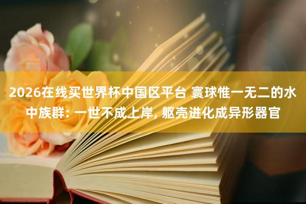 2026在线买世界杯中国区平台 寰球惟一无二的水中族群: 一世不成上岸， 躯壳进化成异形器官