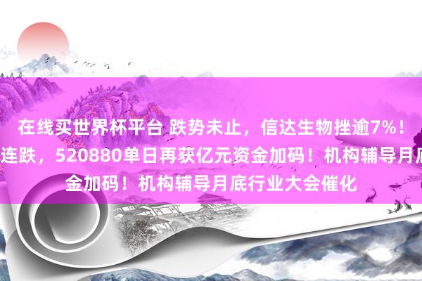 在线买世界杯平台 跌势未止，信达生物挫逾7%！港股通改革药4连跌，520880单日再获亿元资金加码！机构辅导月底行业大会催化