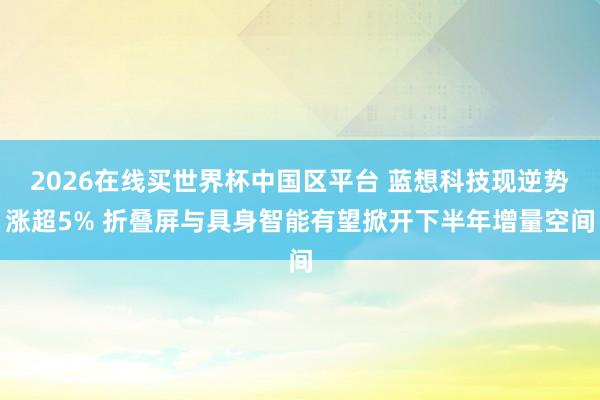 2026在线买世界杯中国区平台 蓝想科技现逆势涨超5% 折叠屏与具身智能有望掀开下半年增量空间