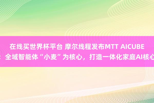 在线买世界杯平台 摩尔线程发布MTT AICUBE：全域智能体“小麦”为核心，打造一体化家庭AI核心