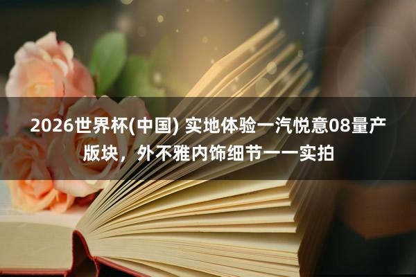 2026世界杯(中国) 实地体验一汽悦意08量产版块，外不雅内饰细节一一实拍