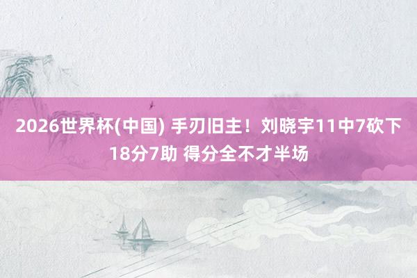 2026世界杯(中国) 手刃旧主！刘晓宇11中7砍下18分7助 得分全不才半场