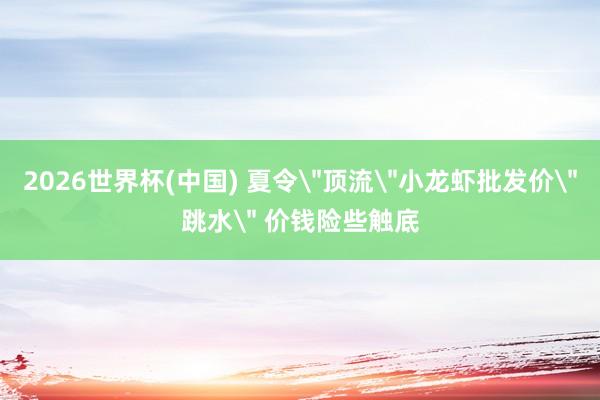 2026世界杯(中国) 夏令