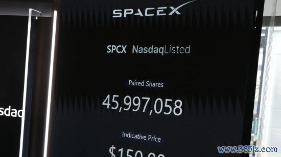 2026 年 6 月 12 日，纳斯达克来往所公布 SpaceX 初度公建设行意向订价。