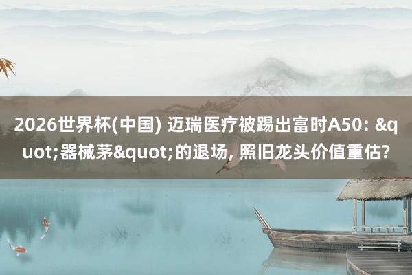 2026世界杯(中国) 迈瑞医疗被踢出富时A50: "器械茅"的退场， 照旧龙头价值重估?
