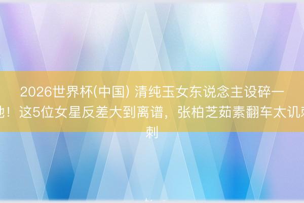 2026世界杯(中国) 清纯玉女东说念主设碎一地！这5位女星反差大到离谱，张柏芝茹素翻车太讥刺